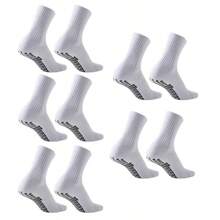 6 paia di calzini unisex antiscivolo da calcio con puntini adesivi, calzini sportivi con fondo spesso in spugna, adatti per corsa, calcio, basket, fitness