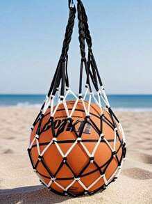 1 buc. Geantă de baschet din nailon durabilă, geantă portabilă de volei pentru fotbal, suport pentru minge sportivă pentru o singură minge, potrivită pentru articole sportive și accesorii pentru pungi de plasă, consumabile pentru jocuri mari pentru fanii fotbalului, consumabile pentru petreceri de fotbal, geantă de baschet, geantă groasă țesută, geantă de depozitare a mingii de baschet, geantă de baschet de mare capacitate, geantă de baschet pentru fotbal