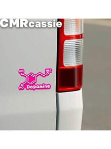 1 autocolant auto din vinil cu moleculă de dopamină - impermeabil și rezistent la soare, pentru iubitorii de autocolante, aplicabil pe geamuri și bare de protecție - PVC durabil, potrivit pentru mașini, motociclete, laptopuri etc.