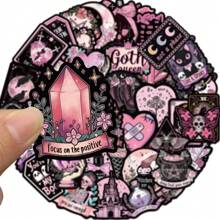 50pcs Punk Gothic Style Printed Stickers, Personalized Decorative For Guitar, Notebook, Luggage, DIY, Cross-Border School Supplies,Back To School