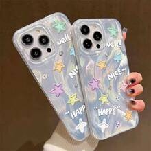 Funda de hilo para teléfono 14/15, nueva, con orificios grandes, compatible con 11 Pro Max/12/13/14/15. Funda anticaídas de hilo. - Plateado - Ver 6