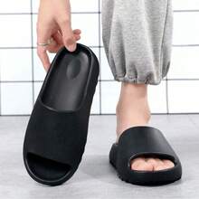 Wsuwane kapcie z paskiem w jednolitym kolorze, na platformie z tworzywa sztucznego, lekkie, wygodne, odpowiednie do użytku wewnątrz, w łazience, na plaży, latem, pod prysznic