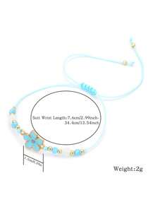 51Luckind Fashion Handmade Braided Rope Bracelet Charms Cherry Flower Personalized Bracelet For Women Girls Party Jewelry - Cherry Blossom Bracelet - View 4