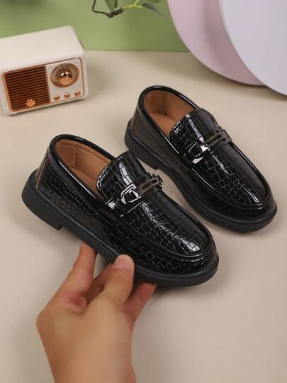 Boys' Shoes, Boys' Dress Shoes, Black Formal Shoes, A Pair Of Fashionable And Gorgeous Shoes, Leather Shoes For Weddings, Party Shoes