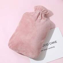 1 Stück Wassergefüllte Wärmflasche mit Plüschüberzug, geeignet für Mädchen, kann als Heizkissen, Baucherwärmer, Wärmflasche verwendet werden, kleine Größe, tragbar, kann mit Wasser gefüllt werden, warme Hände, kann mit Wasser gefüllt werden, Handwärmer