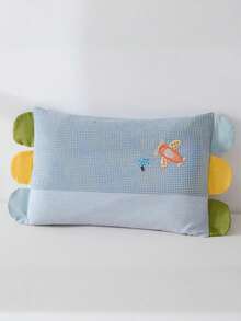 1PC 贴片刺绣儿童枕头，柔软舒适儿童卧室恐龙动物刺绣枕头，适用于儿童房装饰（枕套+枕芯）