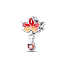 1 pièce Accessoires d'atmosphère automnale en argent sterling S925 Perle pendentif en forme de nœud papillon, feuille d'érable, zircone. DIY pour bracelet, collier. Bijoux pour femmes, assortis aux costumes d'automne et d'hiver, cadeaux pour anniversaire, Saint-Valentin, remise des diplômes