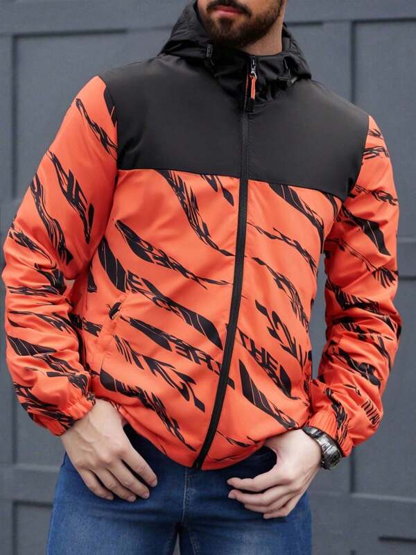 Chaqueta con capucha para hombres, nueva moda casual con estilo rebelde juvenil