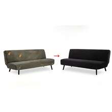 Funda De Sofá Cama Protectoras Grandes Cubre Salas Elásticas - Negro - Ver 4