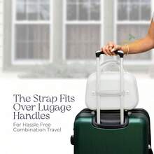 Maleta portátil, maleta pequeña, neceser multifuncional, neceser multiusos para cosméticos y cuidado de la piel, neceser de gran capacidad, equipaje portátil, caja de almacenamiento, organizador de artículos, maleta de viaje, mini maleta, neceser, bolso de mano, caja de almacenamiento, equipaje, neceser de viaje, resistente y duradero, tamaño pequeño, gran capacidad, con asa, buena calidad, adecuado para salir, viajar, acampar, viajes de negocios (blanco, gris, rosa, beige, verde, amarillo, morado, negro) - Blanco - Ver 8