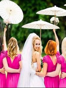 10pcs/6pcs/4pcs/1pc Multiple Specifications, Unfolded Into 30cm Diameter, 40cm Diameter /60cm Diameter/Festival Wedding Decoration And Accessory Paper Umbrellas - Handcrafted Traditional Bridal Umbrellas - Elegant Photo Props And Party Accessories, No Electricity Required - White - View 2