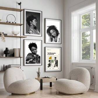 1 Stück vintage L-Lauryn H-Hill Poster Leinwand Gemälde Muster Raum Zuhause Bar Café Dekoration Wanddekoration ohne Rahmen