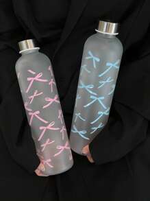 1000ml Large Capacity PC Water Bottle | Original Bowknot Dancing Print + Stainless Steel Small Mouth Bottle Cap | Top Selling Item In Europe, Middle East, And Southeast Asia . Portable Sports Drinking Bottle