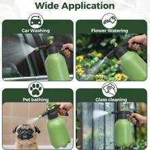 Pulvérisateur de jardin pressurisé 2L - Buse moussante en plastique durable tenue à la main, tête d'arrosage de rechange convenant au lavage de voiture, au jardinage et au nettoyage de la maison