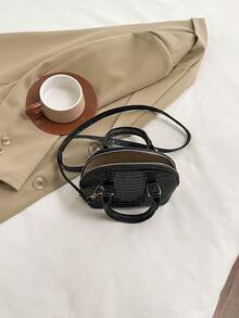 Retro Shell Tote Bag, Women Perfect Shoulder Handbag - Black - View 9