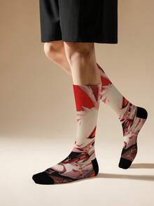1/2/3/5 pares de calcetines hasta el tobillo para hombre con diseño de conejo, calcetines de tripulación para deportes al aire libre, resistentes, subcultura de moda para hombres
