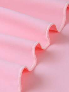 Bộ bikini 3 món màu trơn, đồ bơi buộc dây cổ gợi cảm, đồ bơi xếp nếp dễ thương, bộ bikini phong cách retro cho kỳ nghỉ hè 2025 trên bãi biển, màu hồng. - Hồng - Xem 9