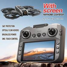 2025 New S156 Screen Control Drone With HD Dual Camera, 4.92inch/4.92-Inch Screen Remote Control, Brushless Powerful Motor, Optical Flow Positioning, Beginners Men'S Gifts, Indoor And Outdoor Affordable UAV - trái cam - Xem 5