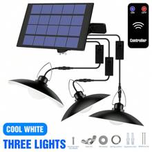 LED Hof-Pendelleuchte mit Fernbedienung, Solar Panel, wasserdicht, Dämmerungs-Sensor, Auto An/Aus, für Außen, Garten, Haus, Terrasse, Straßenbeleuchtung, Aufladen durch Sonnenlicht, für Scheune, Wand, Hängen, Schuppen, Flutlicht, tragbar, Camping, Zelt, Teich, Fischen, Park, Weg, Nachtsicherheit, Notbeleuchtung, 1/2/3/4 Leuchten, Kalt-/Warmweiß