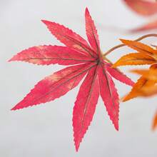 4ft/5ft Artificial Maple Tree, Large Faux Tree Soft Silk Autumn Maple Decorative Plant With Plastic Pot For Party Home Living Room Decoration Thanksgiving Harvest - Đỏ - Xem 10