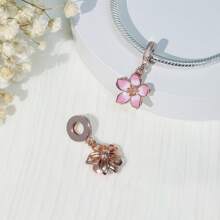 PARCOM 1 Stück versilberte Kirschblüten Serie Anhänger, modisches Charm Neudesign, multifunktionales DIY Armband & Halsketten Schmuckzubehör, geeignet für täglichen Gebrauch & als Geschenk, perfekter Schmuckarmband Schmuck, Geschenk für Geburtstag, Feiertag