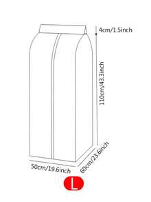 1 pieza Funda protectora contra el polvo, Bolsa con cubierta para armario en 3D, Cubierta colgante transparente contra el polvo para ropa para uso doméstico - Multicolor - Ver 11