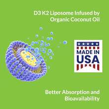UpNourish Liposomal Vitamin D3 50000  (Vitamina D3 De 50000) With 1000 Mcg Vitamin K, High Dose Vitamin D3 K2, Vitamin D 50000  With K1, K2 -4 And -7, 120 Mini Softgels - D3 and K2 200 Mcg - View 2