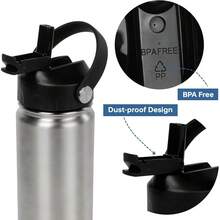 Replacement Lid For Water Bottles, Lids With Straw For 12-64 Oz, Sport Bottle Cap Accessories - View 4