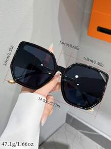 1 Paar unisex polygonale schwarze modische Sonnenbrillen, geeignet für elegante Kleidung, Reisen, Sport, Autofahren, Festivals, Strand, elektronische Musikfestivals, Ausflüge, Sommeroutfit, Urlaub, Familien-Ausflüge, UV-Schutz, Golf, Wandern, Streetwear-Accessoires, Sport, Partys, Outdoor-Aktivitäten, Streetstyle, Angeln, Ferien, Sonnenschutz, Urlaub