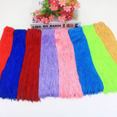 2 Yard 30CM Polyester Fringe Trim Lace Tassel Fringe Trimming For Latin Dress Stage Clothes Lamp Shade Decoration DIY