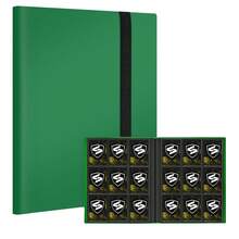 集换式卡牌夹，9 口袋卡片相册文件夹，360 度侧装口袋夹，适用于体育和游戏卡、MTG 和其他 TCG，黑色