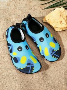 1 双儿童轻便一脚蹬水鞋，弹性鞋面，卡通图案，防滑耐用鞋底，适合海滩、运动、瑜伽、跑步、室内/室外、速干、夏季 - 彩色 - 查看 5