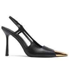 Zapatos de tacón de aguja con correa de hebilla para mujer de VOLEECE, cómodos, de punta puntiaguda y de uso informal - Negro - Ver 6