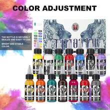 1/7/14 Pcs Tattoo Colours, Tattoo Ink Kit, Professional Tattoo Pigments, 30ml (1.01)/1 Bottle, Long Lasting Body Art Pigments, Colourful, Long Lasting , Easy To Handle And Easy To Use, Fragrance Free, Suitable For Most Skin Types, Suitable For Artists, Beginners, Students, Proms, Halloween, Make-Up, Christmas Parties - Long Lasting, Waterproof, Hypoallergenic, Tattooing A Must Have For Tattoo Artists