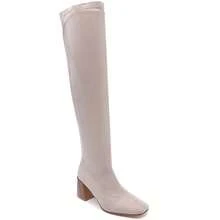 Women's Fashion Versatile Minimalist Over-The-Knee High Heel Boots - Beige - View 3