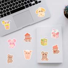 50PCS Bordered PNG Stickers Vinyl Aesthetic Stickers Scrapbook, Journaling, Laptop, Bumper, Skateboard, Water Bottles, Computer, Phone, Cartoon, Hard Hat, Car Stickers School Supplies,Back To School