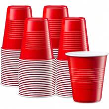 Comfy Package [12 Oz. - 40 Count Plastic Party Cups Disposable - Assorted Colors Drinking Cups For Party, Events, And Everyday Use - Red - View 1