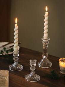 3/2 piezas/1 pieza Portavelas de , portavelas de retro europeo con relieve, de pie para la sala de estar, decoración de San Valentín, base de velas aromáticas, decoración romántica - portavelas y candelabros para el hogar, sala de estar, dormitorio, hotel/restaurante/ espacio comercial - excelente para bodas, San Valentín y Año Nuevo