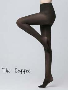 1 Pair Of Solid, Simple Women's Spring And Autumn High-Waist Sexy Tights, Light And Semi-Transparent Stockings, Slimming Tights, Super Elastic Sports Tights (Suitable For 15-20℃), Cozy