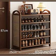 入口多层鞋架 - 藤条塑料收纳架 | 多层鞋架，适用于小空间、出租屋和宿舍 - 彩色 - 查看 17