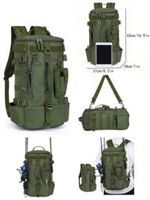 1 bolsa de pesca multifuncional de grande capacidade, bolsa de pesca Oxford azul à prova de respingos, mochila para vara de pesca, acesso rápido externo e equipamento de pesca, equipamento três em um para montanhismo, ciclismo e caminhada, pode ser carregada em um ombro, transversal ou na mão, simples e versátil, muito adequada para viagens diárias, acampamento, pesca e aventura, bolsa de montanhismo, Pesca Mare, presente masculino