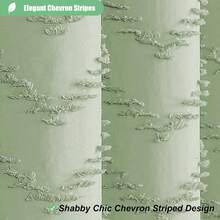 Stall Fabric Shower Curtain, 36x72 Inch Half Boho Tufted  Striped Small Cloth Bathroom Shower Curtains, Narrow Thick Waterproof Polyester Shower Curtain Set With 6 Hooks, Sage Green - Green - View 2