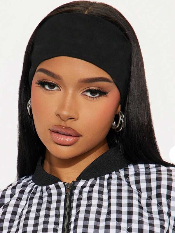 1pc Solid Color Sports Yoga Headband, Sweat Absorbent Elastic Hair Band For Men And Women, Running, Fitness, Cotton Headscarf For Women