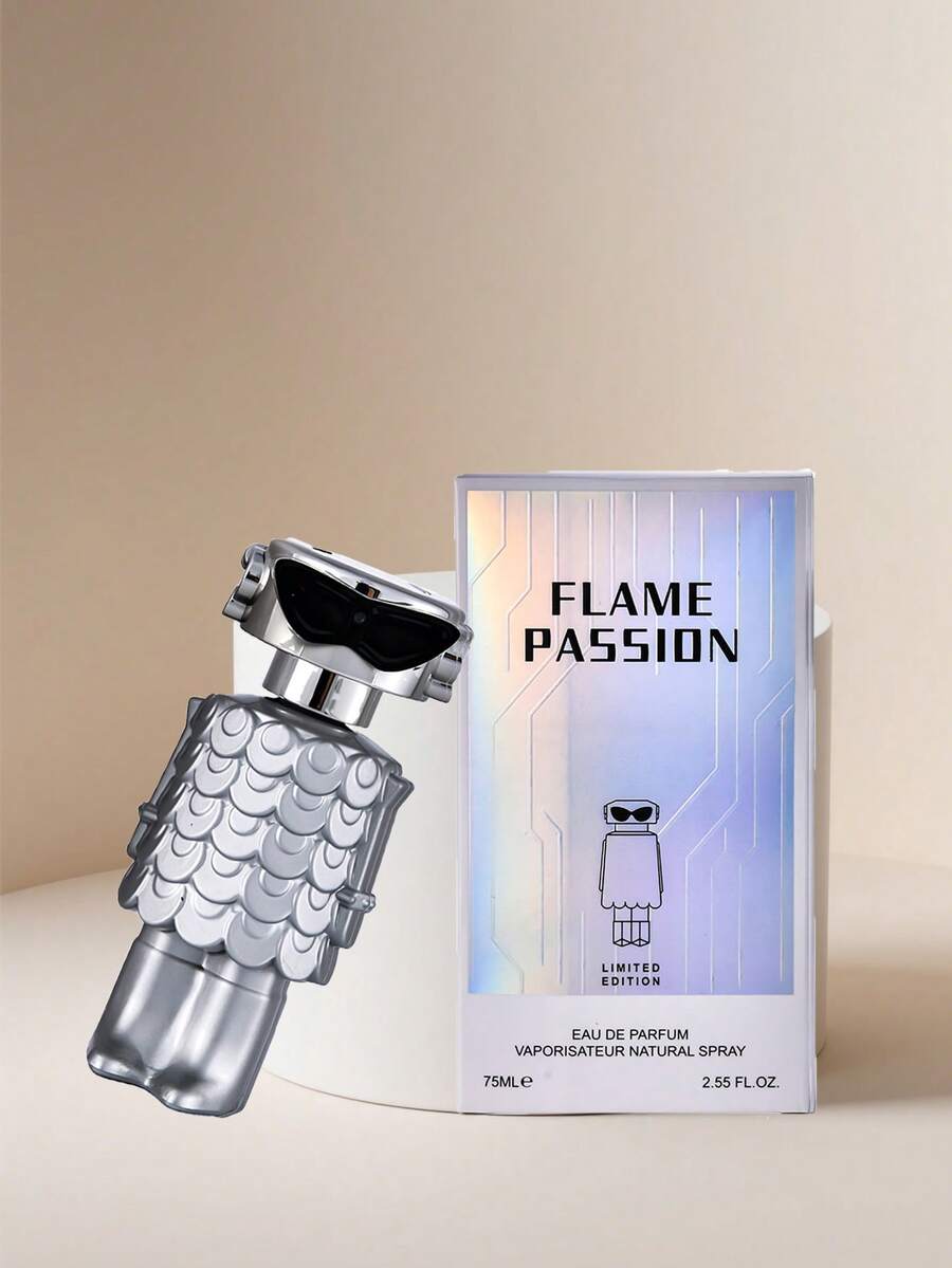 Fame By Paco  Robot Glass Bottle Women's Perfume 75ml/2.55oz Eau De Parfum Spray Women Bergamot & Olibanum Floral Fruity Sandalwood Fragrance Long Lasting Gift.Travel Party Giftexpress,Summer Dating Gift. - 銀色 - 查看 1
