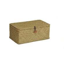 Seaweed Storage Basket Handwoven Storage Box With Lid Cosmetic Storage Box Rectangular Wardrobe Laundry Basket Wicker Basket Storage Basket Box Wicker - Multicolor - View 15