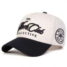 1顶 The Mare Club Collective 男士卡车帽，个性化字母刺绣棒球帽，街头时尚五片帽，户外防晒休闲帽，适合春季、秋季、旅行、海滩等场合。 - 彩色 - 查看 4