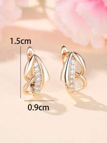 Vanel 2 Pcs Of Fashionable Palace Style Small And Exquisite Floral Design Earrings, Geometric Hollow Golden Earrings, Suitable For Women's Daily, Party, Gift Decoration