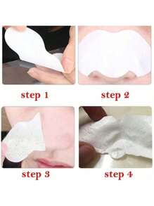 5 piezas/10 piezas/15 piezas/20 piezas/30 piezas/40 piezas/50 piezas/100 piezas/200 piezas Tiras para la nariz para eliminar puntos negros, limpieza profunda, parches faciales para puntos negros - al por menor