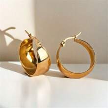 1 par de pendientes de arco ancho de alta gama, pendientes elegantes de lujo para mujer, diseño de nicho