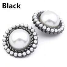 6pcs Metal Pearl Combination Button Shank Sewing Buttons Garment Coat Buttons, DIY Decorative Buttons For Crafts, Fashion Buttons For Clothing Sewing & Knitting Supplies. (Size: 1.5cm-2.5cm )